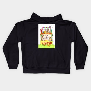 Happy Birthday to the twins Kids Hoodie